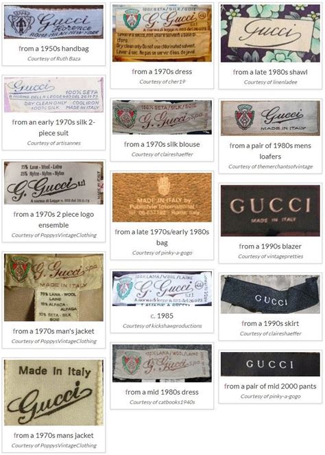 gucci vintage tags